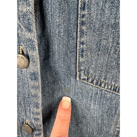 New York Jeans Sleeveless Denim Dress With Button-Front & Pockets Sz 12 - Picture 7 of 14